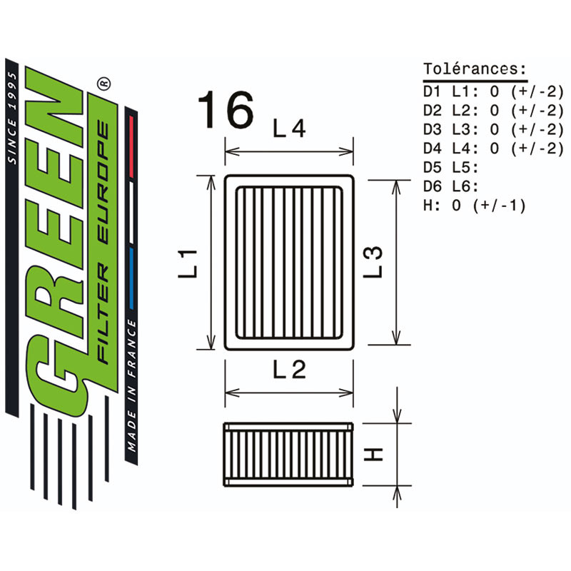 Air filter for HARLEY DAVIDSON VRSCR STREET ROD (1130) from 2005
