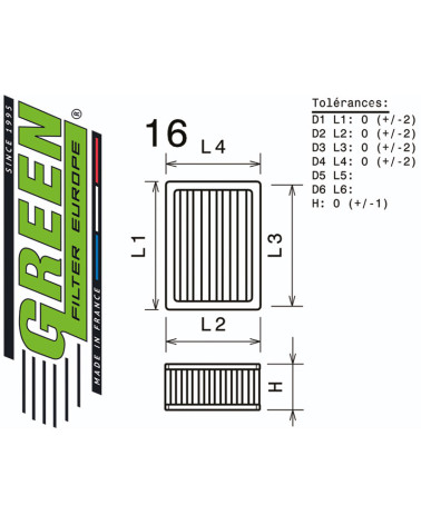 Air filter for HARLEY DAVIDSON VRSCR STREET ROD (1130) from 2005