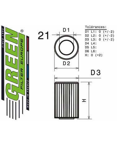 Air filter for HONDA CB 900 HORNET from 2002