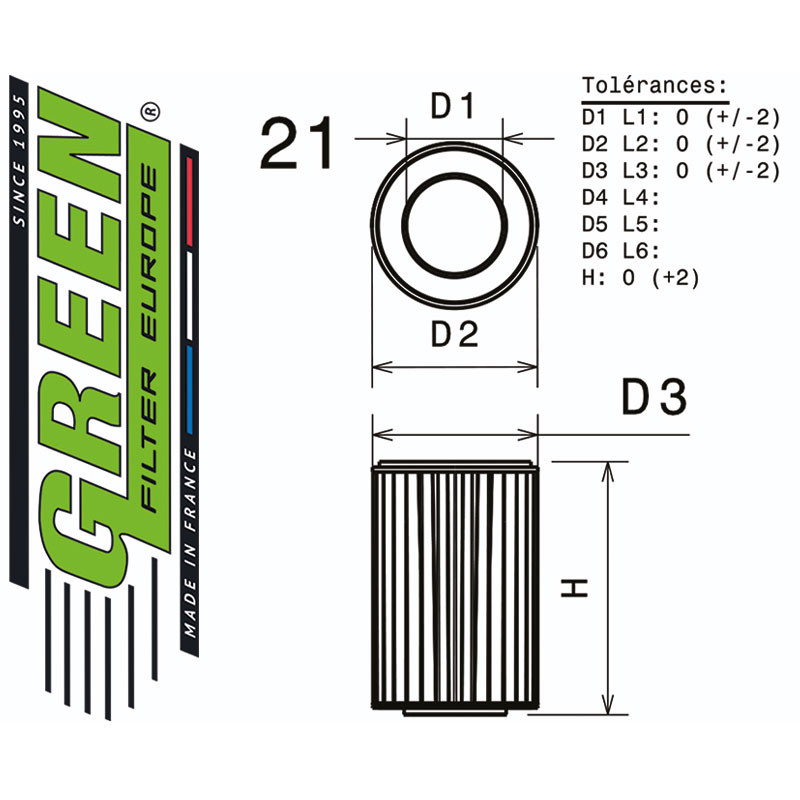 Air filter for HONDA CBF 500 from 2004