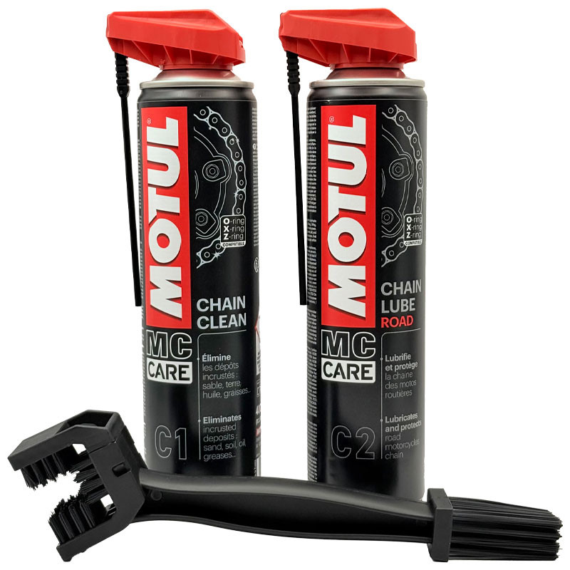 Road Motorcycle Chain Maintenance Pack with Built-in Brush