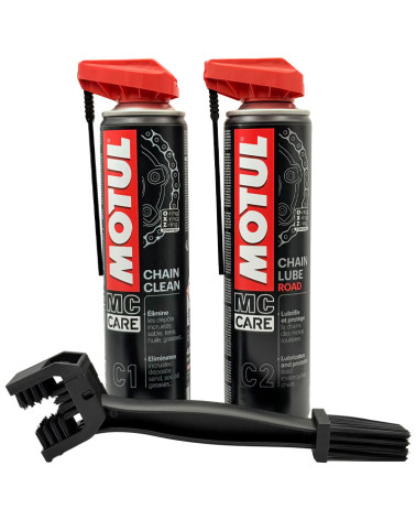 Road Motorcycle Chain Maintenance Pack with Built-in Brush