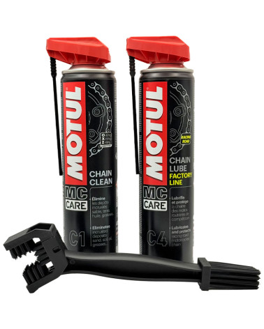 Racing Motorcycle Chain Maintenance Pack with Built-in Brush